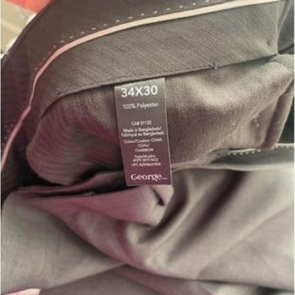 George Charcoal Grey Pocket Dress Pants 34x30 - Picture 2 of 2